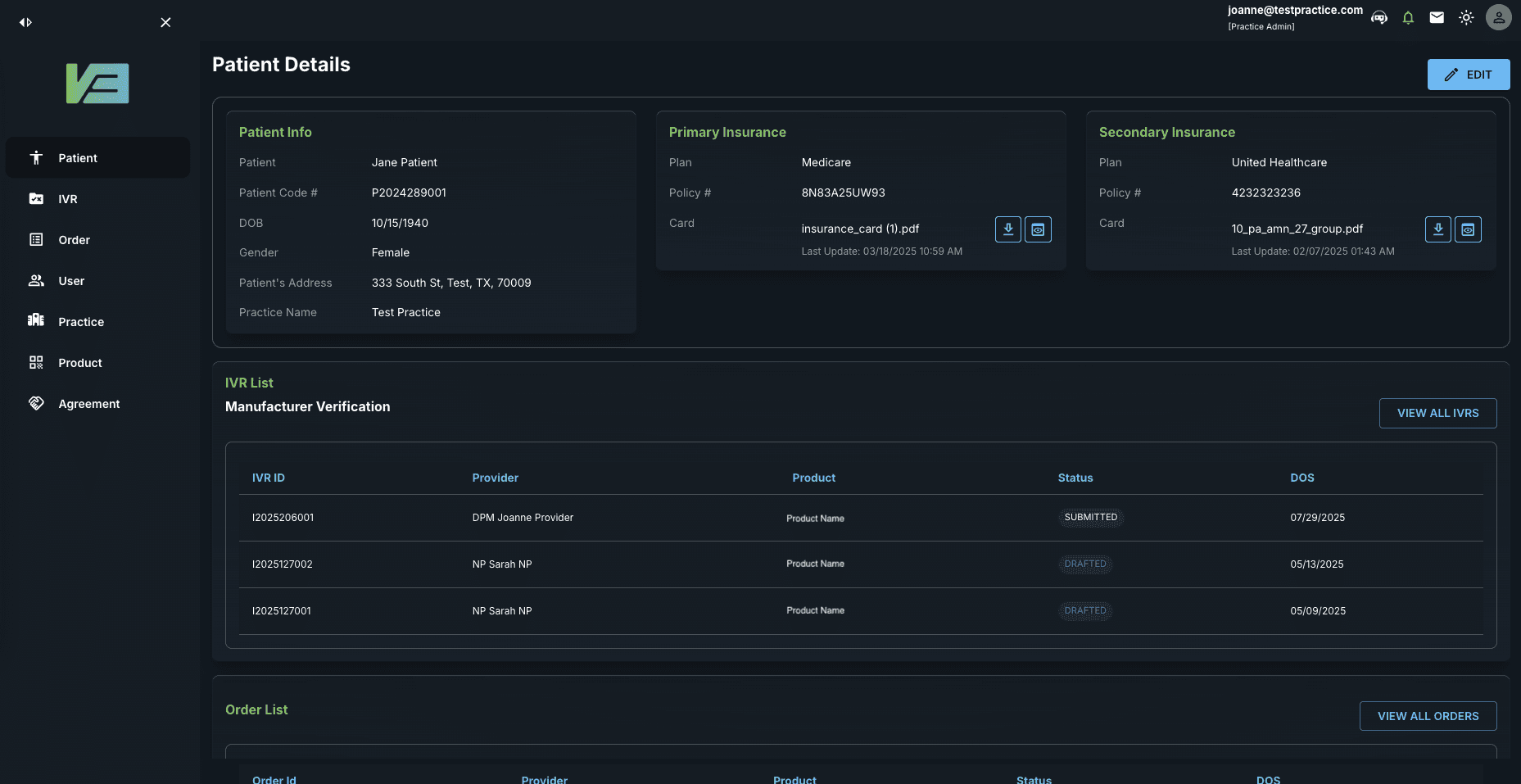 V3 Biomedical Platform Dashboard
