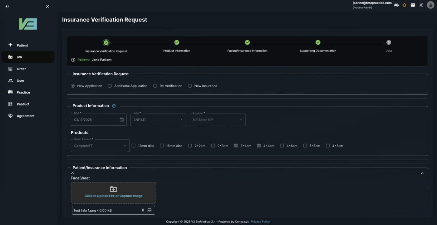 V3 Biomedical Platform Dashboard