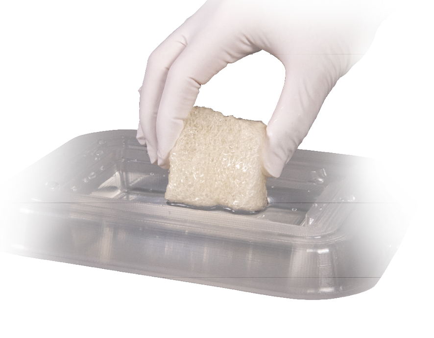 Miro3D wound matrix in its sterile tray